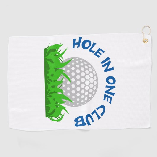 Loch in einem Club Golfhandtuch (Horizontal)