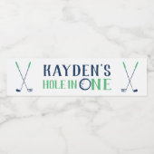 Loch in einem ersten Geburtstag Wasserflaschenetikett (Einzelnes Label)