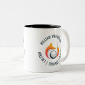 Loch in einem Fox und Ball Personalisiert Zweifarbige Tasse (VorderseiteRechts)