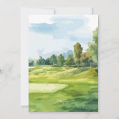 Loch in einem Golf 1. Geburtstag Einladung (Rückseite)