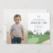 Loch in einem Golf 1. Geburtstag Foto Einladung (Vorderseite)