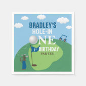 Loch in einem Golf 1. Geburtstag Serviette (Vorderseite)