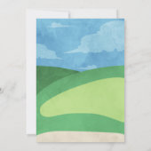 Loch in einem Golf Einladung Erster Geburtstag Par (Rückseite)