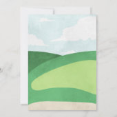 Loch in einem Golf Einladung Erster Geburtstag Par (Rückseite)