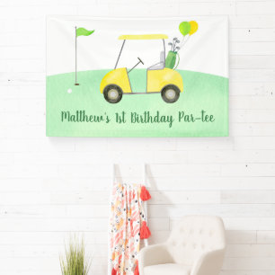 Loch in einem Golf Erstgeburtstag Par-T Banner