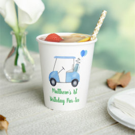 Loch in einem Golf Erstgeburtstag Par-T Pappbecher