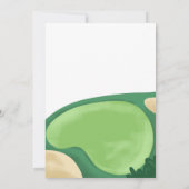 Loch in einem Golf Girl Pink Par-T-Shirt Danke Kar Einladung (Rückseite)