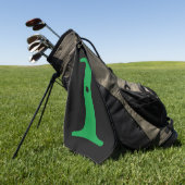 Loch in einem Golf-Handtuch Golfhandtuch (Gras)