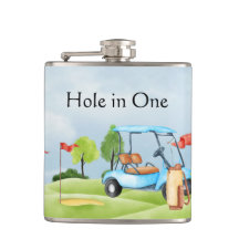 Loch in einem Golf Vinyl Wrapped Flask