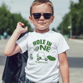 Loch in einem Golf zum ersten Geburtstag Baby T-shirt
