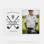 Loch in einem Golfer-Foto Acrylschild (Vorderseite)