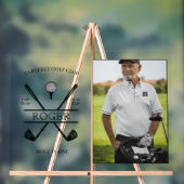Loch in einem Golfer-Foto Acrylschild (Neutral)
