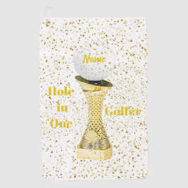 Loch in einem Golfer Golfhandtuch