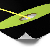 Loch in einem Golfer-Sport-Thema Golfdesign Poster (Ecke)