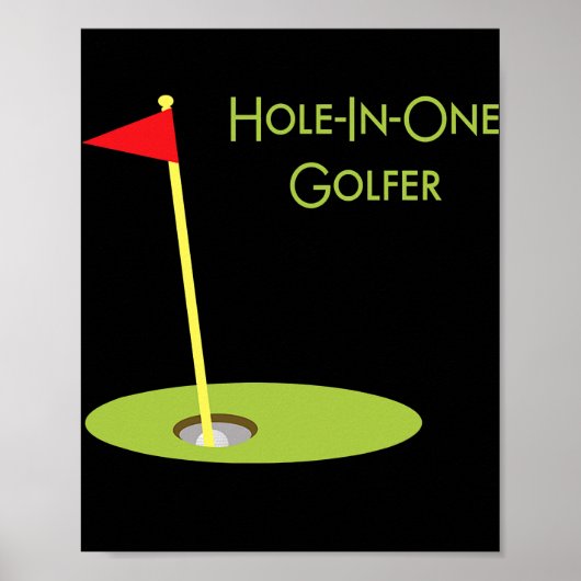 Loch in einem Golfer-Sport-Thema Golfdesign Poster (Vorne)
