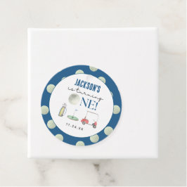 Loch in einem Golfjungen zum Geburtstag Geschenkanhänger