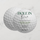 Loch in einem Jungen zum ersten Geburtstag Einladung (Vorne/Hinten)