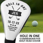 Loch in einem klassischen Golfer Custom Black & Wh Golf Headcover