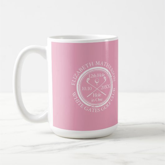 Loch in einem klassischen Hübschen Feminine Pink G Kaffeetasse (Links)