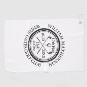 Loch in einem klassischen Personalisiert Golfhandtuch (Horizontal)