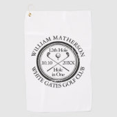 Loch in einem klassischen Personalisiert Golfhandtuch (Vorderseite)