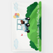 Loch in einem Par Tee Golf Begrüßung Banner (Vertikal)