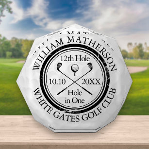 Loch in einem Personalisierten Golfer-Golfball Acryl Auszeichnung