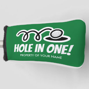 Loch in einem personalisierten Golfputter Golf Headcover