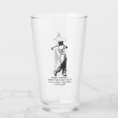 Loch in einem Personalisierten Retro-Stil Golfer-G Glas (Vorderseite)