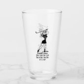 Loch in einem Personalisierten Retro Style Girl-Ge Glas (Vorderseite)