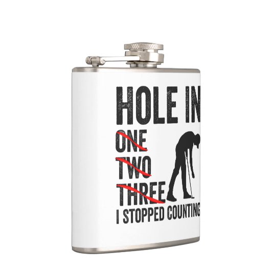 Loch in einem zwei Bäume hörte ich auf, Funny Golf Flachmann (Rechts)