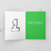 Loch in einer Golf-Geburtstagskarte Karte (Innenseite)