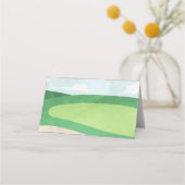 Loch in einer Platzkarte, Girl Golf Platzkarte (Rückseite)