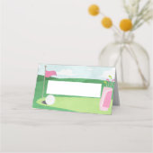 Loch in einer Platzkarte, Girl Golf Platzkarte (Vorderseite)