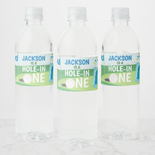 Loch in einer Wasserflasche Labels, Golf Geburtsta Wasserflaschenetikett