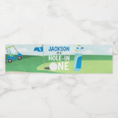 Loch in einer Wasserflasche Labels, Golf Geburtsta Wasserflaschenetikett (Einzelnes Label)