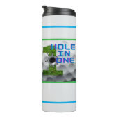 Loch in einer Wasserflasche Thermosbecher (Nach rechts gedreht)