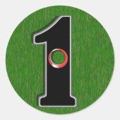 Loch in eins! runder aufkleber (Vorderseite)