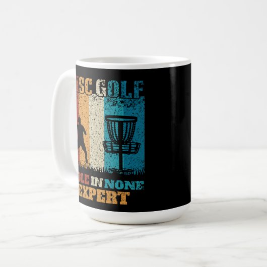 Loch in none Experte - Funny Discgolf Kaffeetasse (Vorderseite Links)