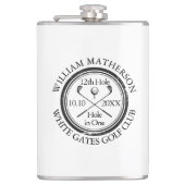 Loch in One Classic Golf Personalisiert Flachmann (Vorderseite)