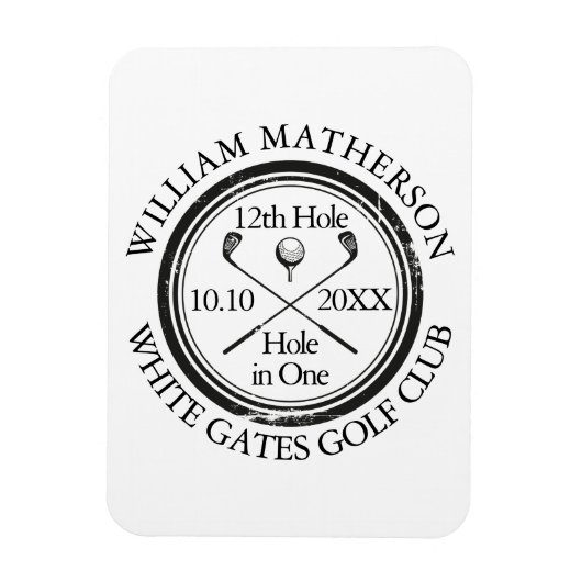 Loch in One Classic Personalisiert Golf Magnet (Vertikal)