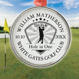 Loch in One Classic Personalisiert Golf Ornament Aus Metall