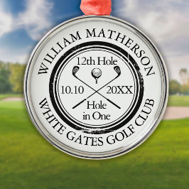 Loch in One Classic Personalisiert Golf Ornament Aus Metall