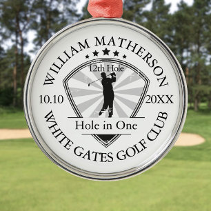 Loch in One Classic Personalisiert Golf Ornament Aus Metall