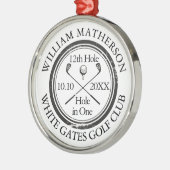 Loch in One Classic Personalisiert Golf Ornament Aus Metall (Links)