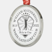 Loch in One Classic Personalisiert Golf Ornament Aus Metall (Links)