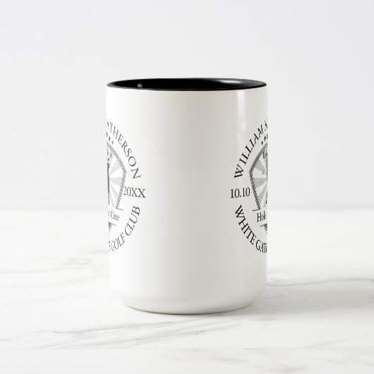 Loch in One Classic Personalisiert Stylish Zweifarbige Tasse (Mittel)
