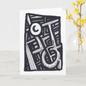 Loch in One? Karte (Gelbe Blume)