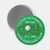 Loch in One Modern Fun Golf Magnet (Vorderseite/Rückseite)