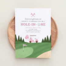 Loch in One Pink Golf 1. Geburtstag